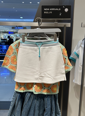 UR国内代购2025夏季女装时尚休闲运动风抽绳超短款半裙UIU550011