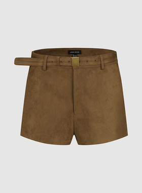 UR国内代购2026春季女装琥珀流光风复古腰带超短款短裤UWH660002