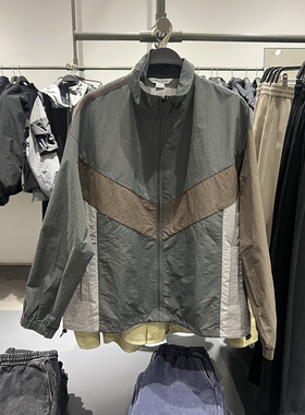 UR国内代购2025春季男装潮流超宽松撞色拼接夹克外套UMV150021