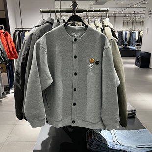 UR国内代购2026春季新款男装潮流排扣瓶盖徽章卫衣外套UUV160014