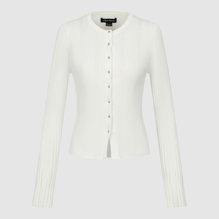 UR国内代购2026春季女装高智静奢优雅开襟圆领针织开衫UWM960017