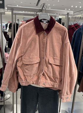 UR国内代购2026春季女都市复古巴恩风撞色翻领休闲外套UYU860049