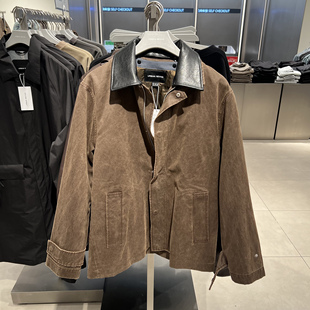 UR国内代购2026春季男复古巴恩风撞色翻领工装夹克外套UMF160010