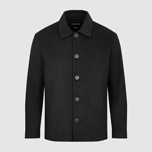 UR国内代购2025冬季男简约休闲纽扣宽松含羊毛夹克外套UMM150034