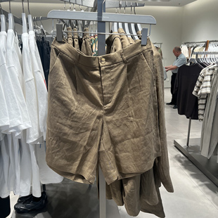 UR国内代购2025夏季男装时尚休闲波嬉风轻通勤紧腰短裤UMH650003