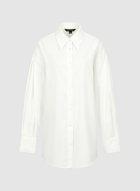 UR国内代购2026春季女装时髦潮流简约通勤翻领开襟衬衫UWJ260005