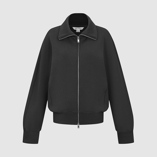 UR国内代购2025冬季新款女装休闲立领拉链插袋罗纹外套UYY160004