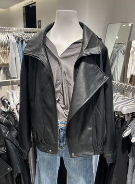 UR国内代购2025秋季女装潮流机能斜拉链立领超宽松外套UWM150061