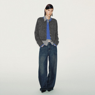 UR国内代购2026春季女装休闲百搭水洗工艺直筒牛仔长裤UWJ860010