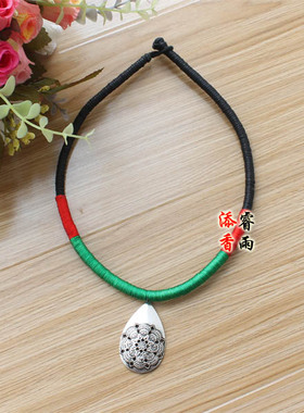 云南民族工艺品 特色特价项链 云南韵味仿泰银项链 毛衣链