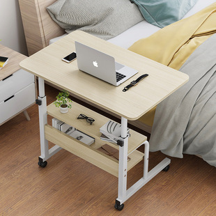 台式 简易床边笔记本学生收纳电脑桌宿舍升降桌可移动正品 家用桌子