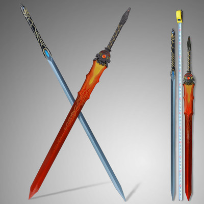 全金属材质仙剑武器道具模型