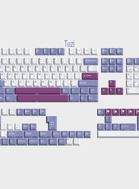 GMK Tuzi keycaps大叶兔子键帽原厂Cherry高度ABS材质163键小全套