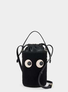 ANYA安雅女士茶杯包真皮单肩斜挎羊皮牛皮小包包水桶包手机圆筒包