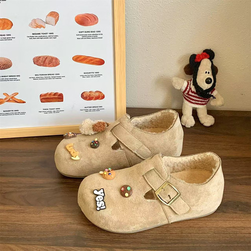 2025秋冬爆款可爱小狗毛绒勃肯鞋