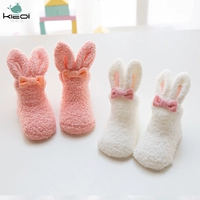 Vớ trẻ em dày vớ trẻ sơ sinh 0-1-3 tuổi nhung nhung bé trai và bé gái vớ vớ sàn mùa thu đông - Vớ tất sơ sinh