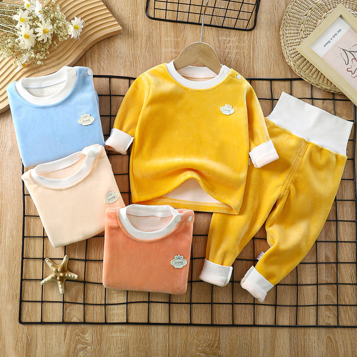 儿童保暖内衣套装婴儿加绒衣服男宝宝秋冬季加厚打底衫女孩居家服,童装/婴儿装/亲子装,内衣套装,淘宝优惠券,粉丝福利购,淘宝优惠卷