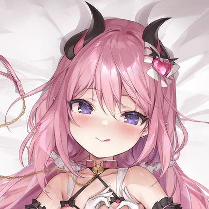 紫瞳原创魅魔索菲娅等身抱枕 粉发恶魔小魅魔可爱抱枕套定做