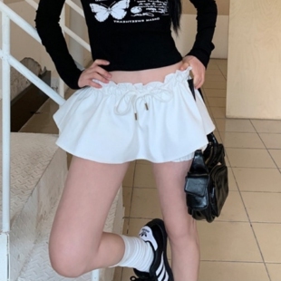 法式芭蕾风蓬蓬蛋糕半身裙女春秋季打底内搭白色裙裤气质a字短裙