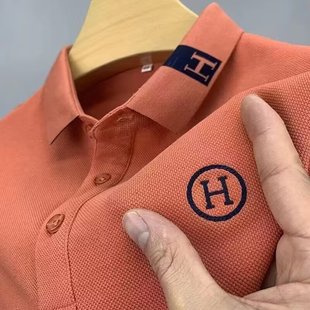 名牌男装 ins新款 t恤翻领高端Polo衫 2025刺绣男士 宽松上衣潮流 短袖