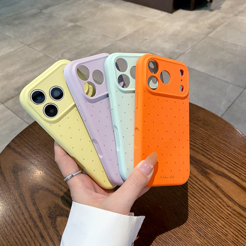 云间波点适用于iPhone18pro磁吸全包液态硅胶18promax防摔16手机壳17pro创新精孔保护套
