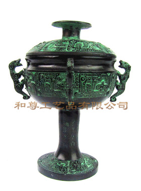包邮上海青铜器四虎豆仿古工艺品古典家居摆件开业礼品影视道具