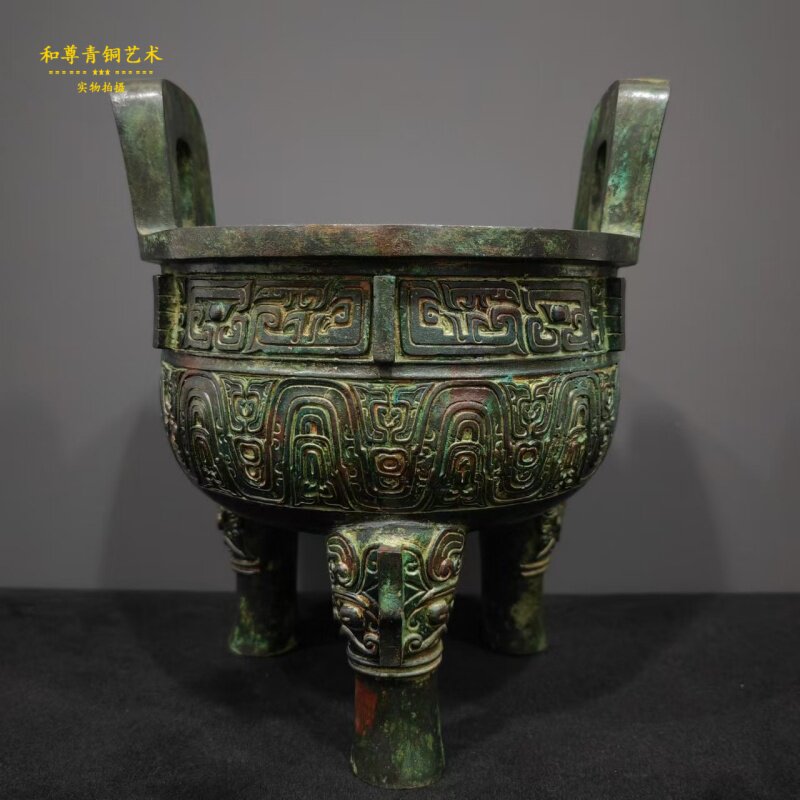 仿古青铜器大克鼎铜鼎家居摆件