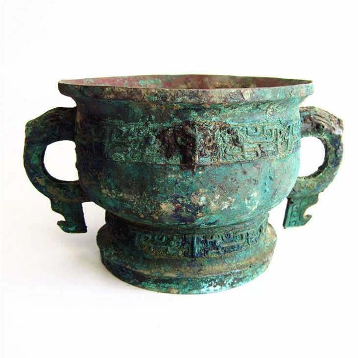 仿古青铜器家居摆件工艺品夔龙纹簋工艺品包邮办公室装修装饰品