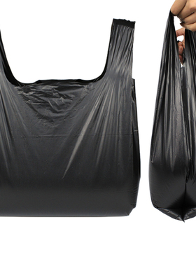 手提式垃圾袋加厚黑色背心带提手特厚塑料小号厨余垃圾袋