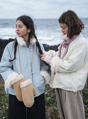 Botanique植物学“济州岛冬日”拼接设计三防面料3M新雪丽棉棉服