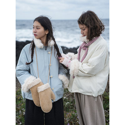 Botanique植物学“济州岛冬日”拼接设计三防面料3M新雪丽棉棉服