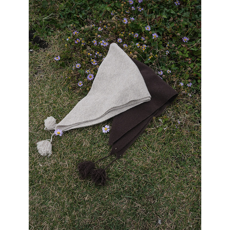 Botanique植物学“济州岛冬日”100%羊毛流苏披肩围巾