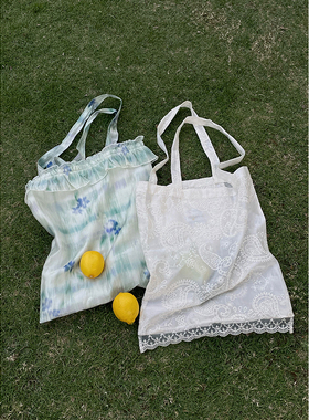 Botanique植物学“Botanic garden”木耳边天丝印花/腰果花单肩包