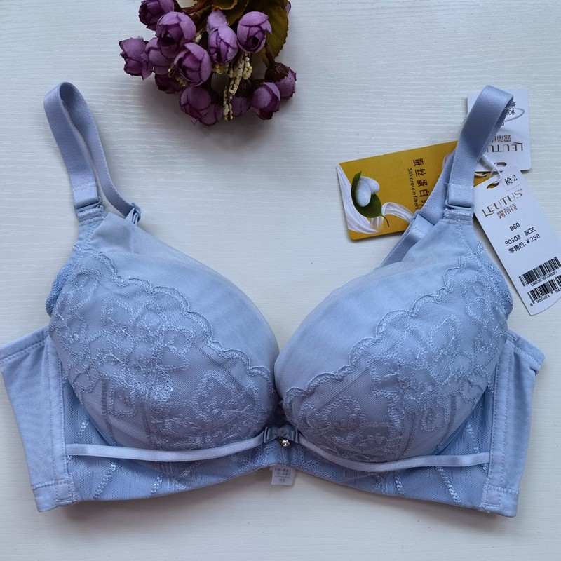 包邮露蒂*90303 软钢圈下厚上薄蕾丝上托聚拢胸罩内衣女士文胸abc