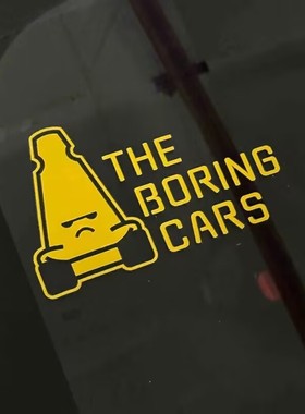 The Boring Cars TBC贴纸无聊的车贴Concept三角窗粉色雪糕筒装饰
