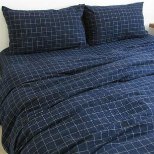 极简主义北欧性冷淡风色织被套枕套 外贸日系全棉水洗棉床单单件