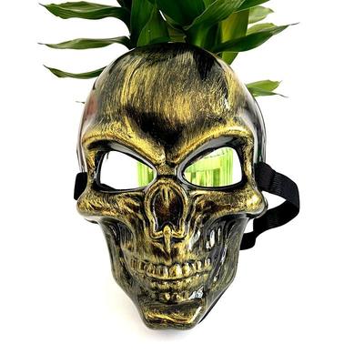 万圣节鬼屋骷髅战士3代全脸密室逃脱吓人头套男CS军迷野战面具男