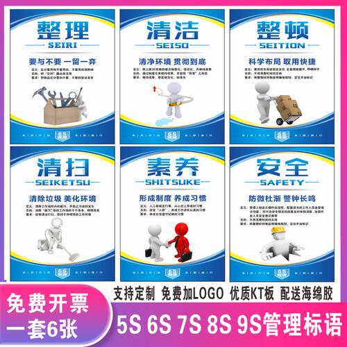 灿丽标语KT板5S6S管理标语