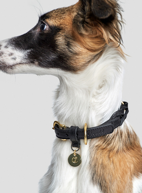 [断码清仓]海德公园项圈 德国Cloud7手工牛皮宠物狗大型犬petisan