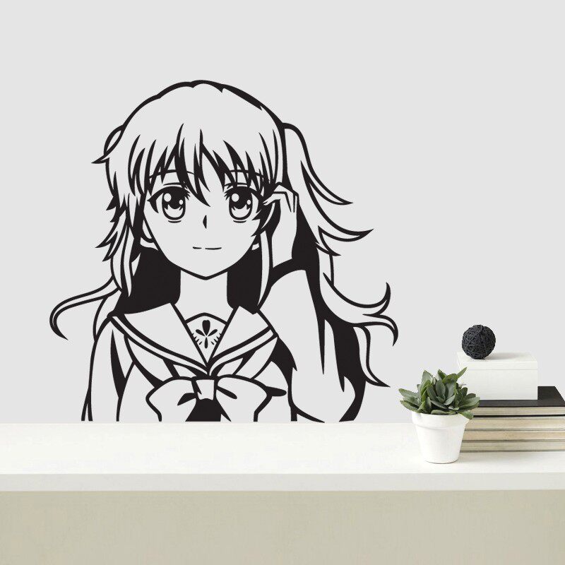 友利奈绪 夏洛特贴纸日本动漫卡通二次元宿舍卧室装饰墙贴纸防水