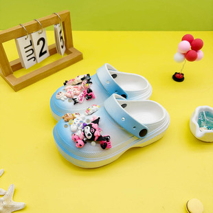 软底防滑包头凉鞋 卡通库洛米拉布布EVA洞洞鞋 男女童亲子拖鞋 新款