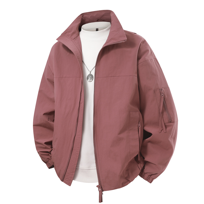 工装外套男女同款秋季穿搭三防立领冲锋衣美式飞行夹克