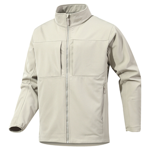 秋冬新品 冲锋衣全热封无缝压胶立领软壳冲锋衣外套男女同 鸟家风格