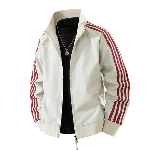 秋季新款时尚港风帅气潮流棒球夹克风格男款立领动动休闲宽松3D跨