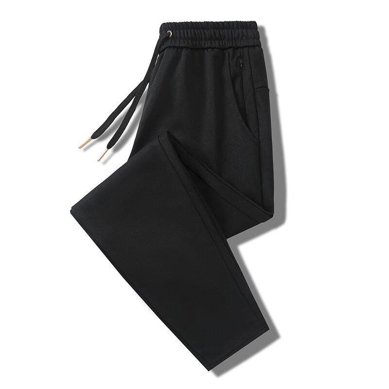 秋季新款涤纶休闲裤男大码宽松运动长裤内里包边包条裤子跨境二开