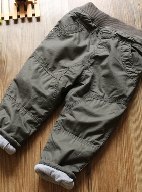 秋冬季Z家男童女童厚款男童女童棉裤 儿童冬裤 夹棉休闲长裤