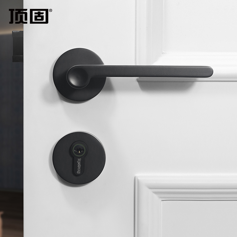 顶固分体原素卫生间实木静音门锁