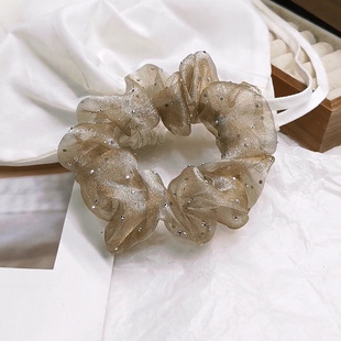 发饰通勤气质简约扎马尾头绳发绳皮筋 韩国欧根纱小肠发圈女新款