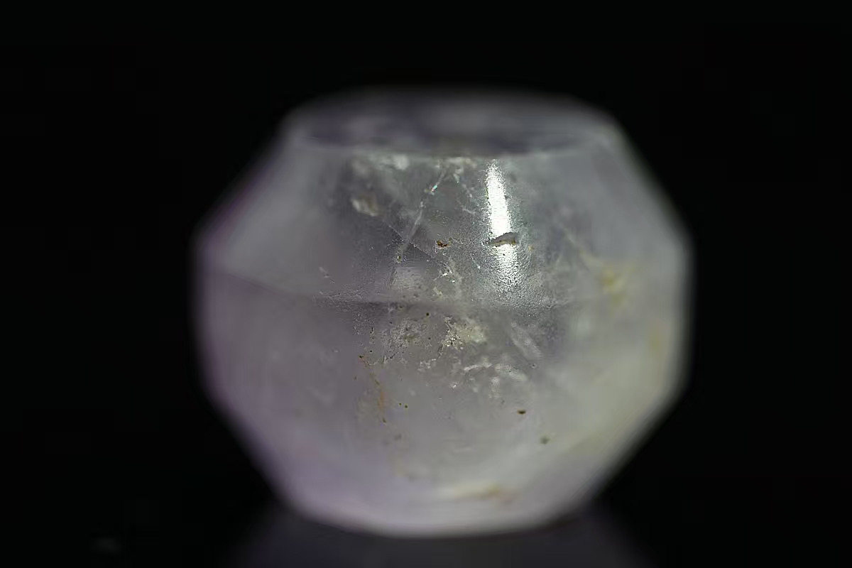 【高古珠古玉】千年战水晶珠佩饰-形体够大罕见-开门保真紫水晶珠
