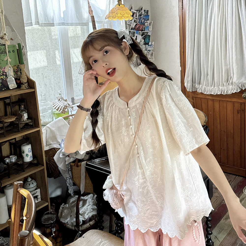 夏季森系减龄娃娃衫显瘦上衣